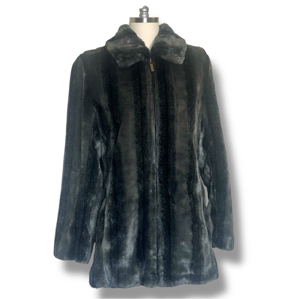 Kristen Blake Faux Fur Mink Coat size Medium EUC!